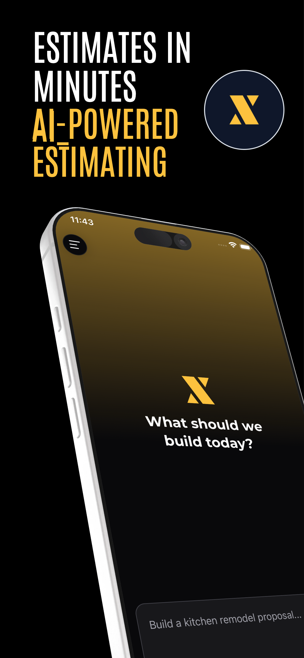 AI-powered estimating on the XBuild iPhone app