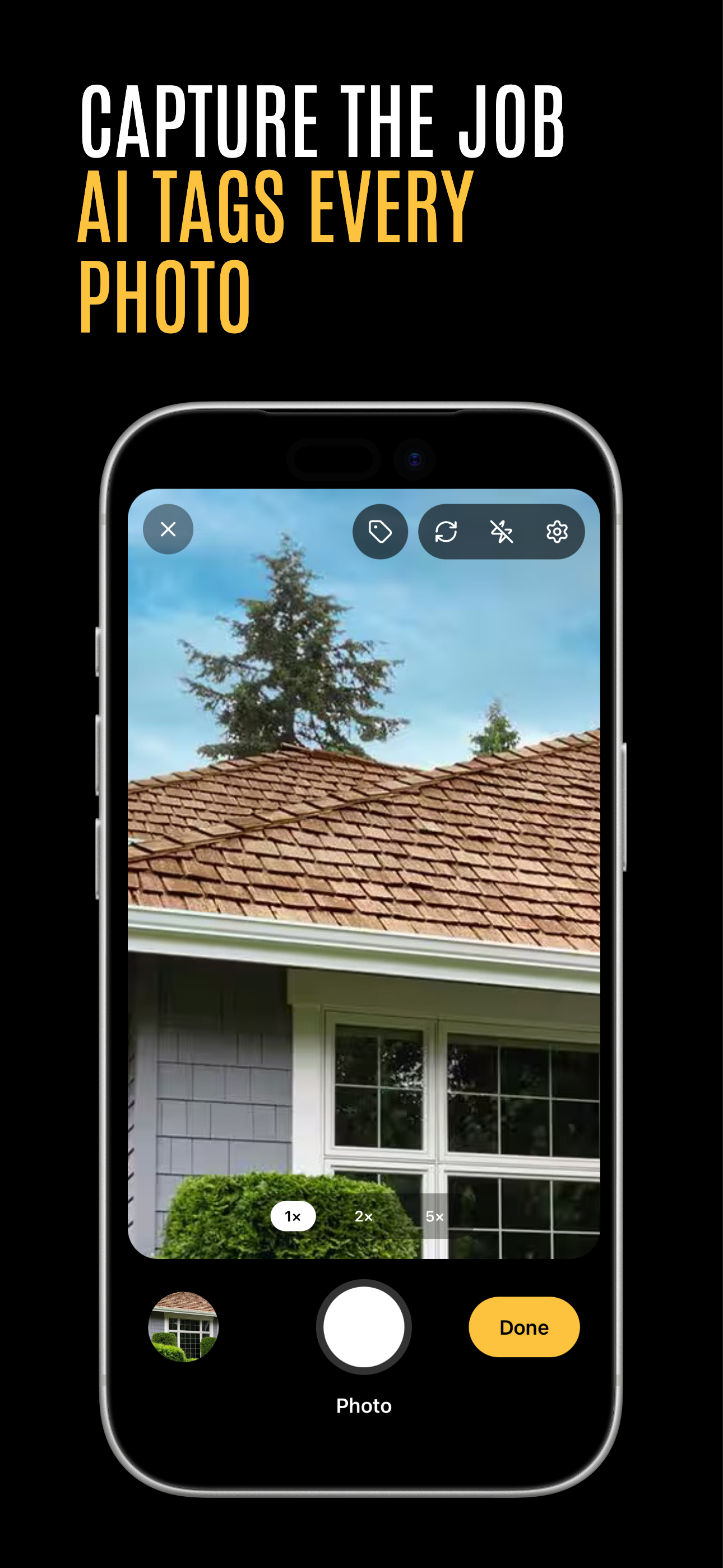 Capture jobsite photos with automatic AI tagging